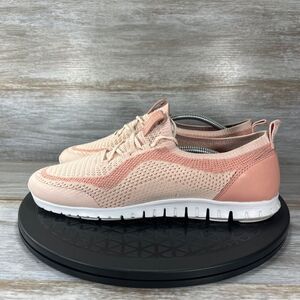 Cole Haan Women's Zerogrand Oxfords Pink Knit Lace Up Sneakers Size 8.5 B
